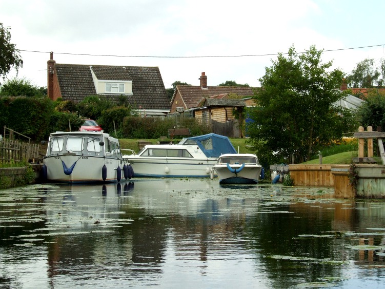 Dilham Back Gardens with Moorings