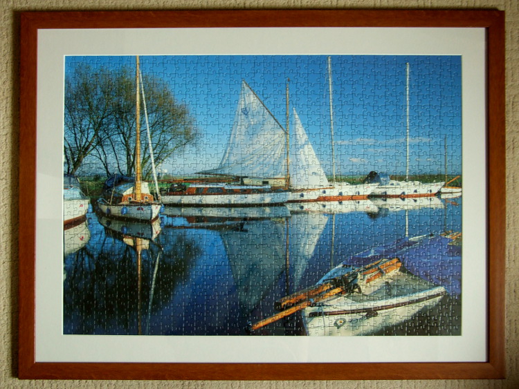 The Framed Ravenburger Jigsaw 'Norfolk Sail Boats'