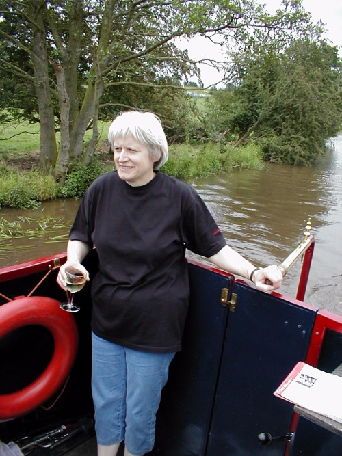 Liz on the helm