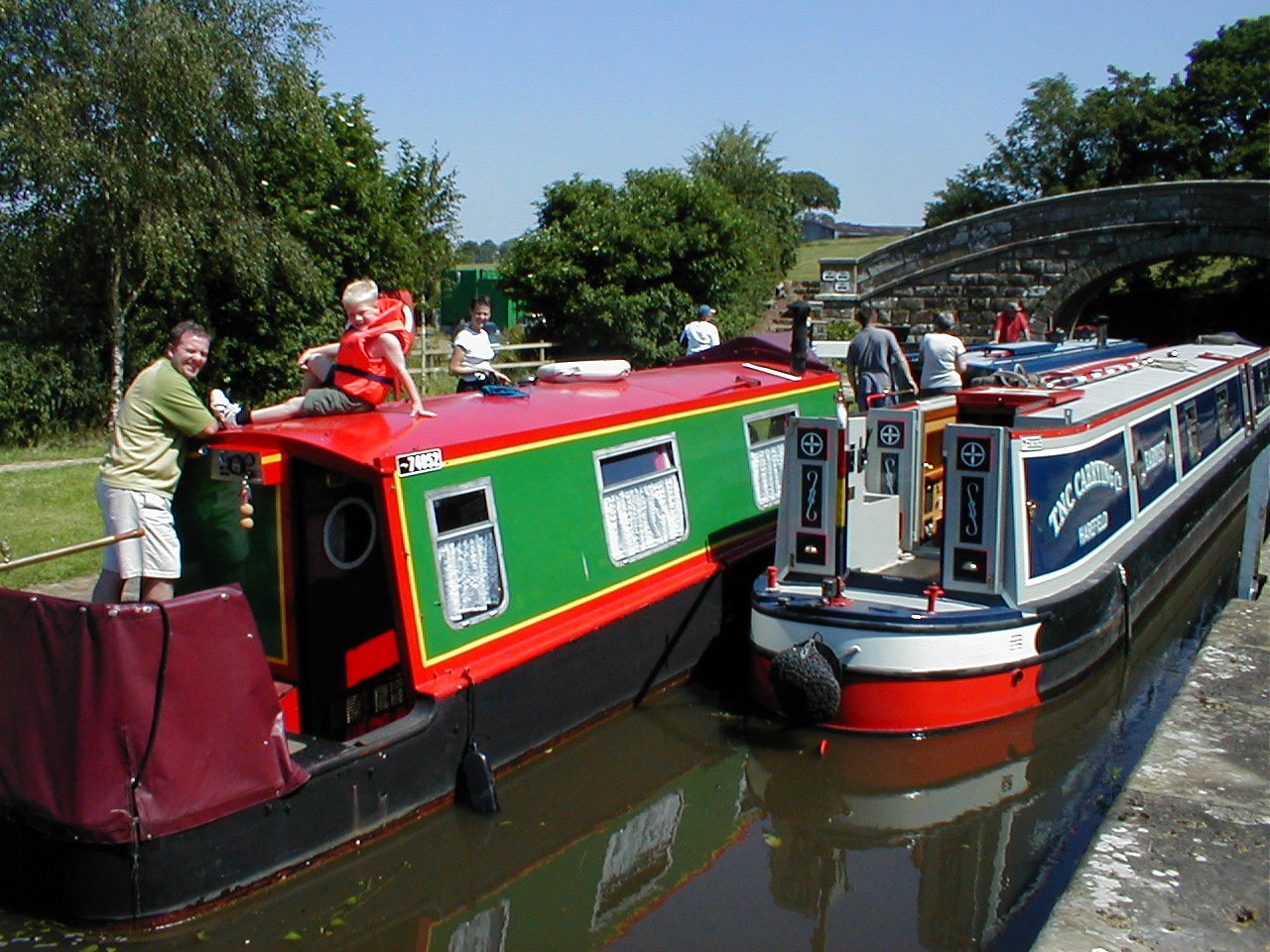 Three boats in Lock #1