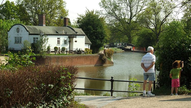 The Barrel shaped roofs of the Lock Keepers Cottages