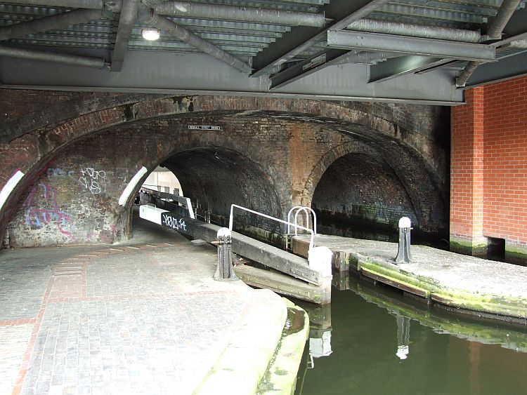 Looking back towards the graffiti