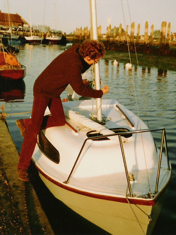 Tidying the boat at the end of the day
