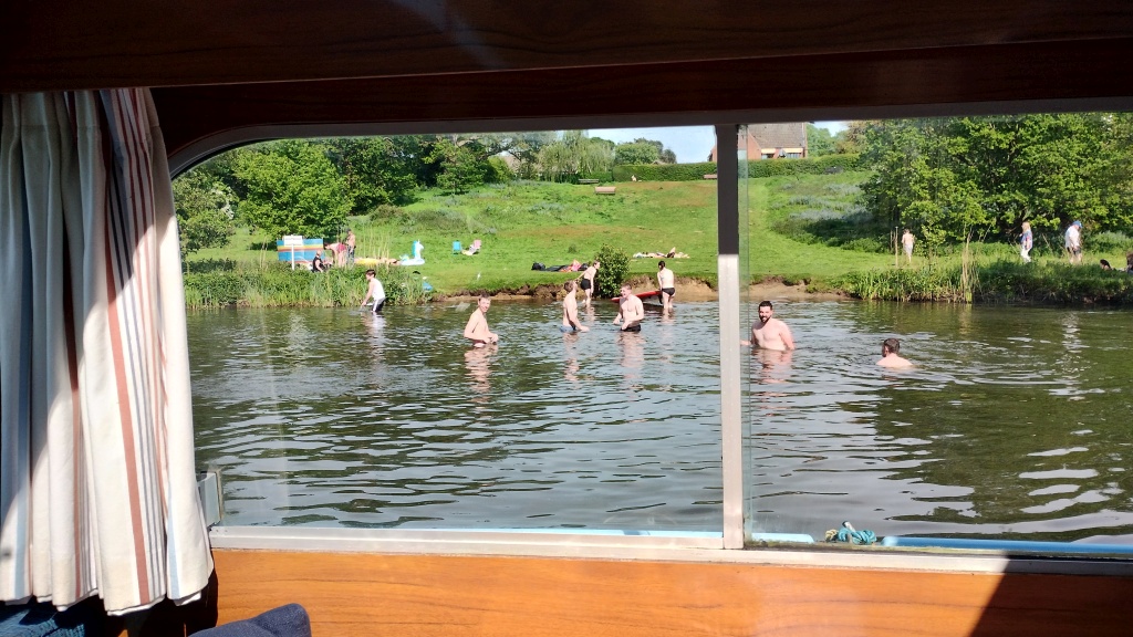 Swimmers at Caen Meadow