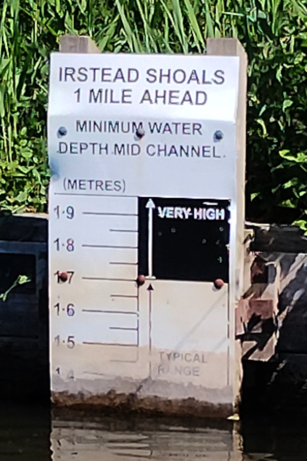 Depth Warning Notice Close-up