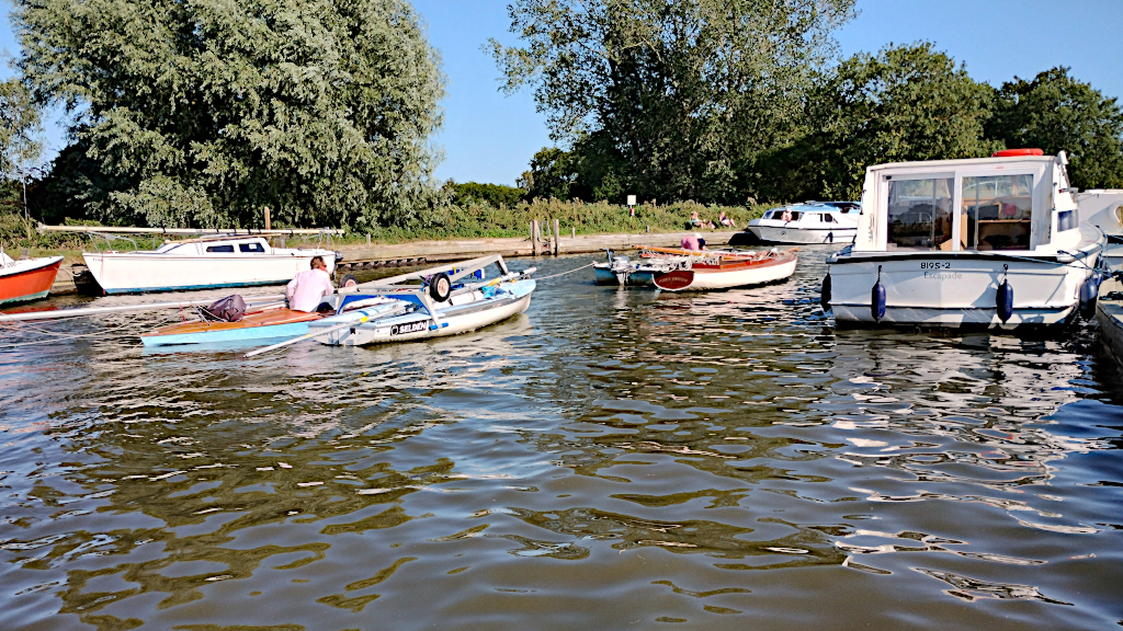 Dinghies under tow