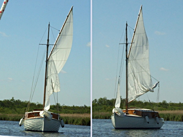 Two views of the same yacht